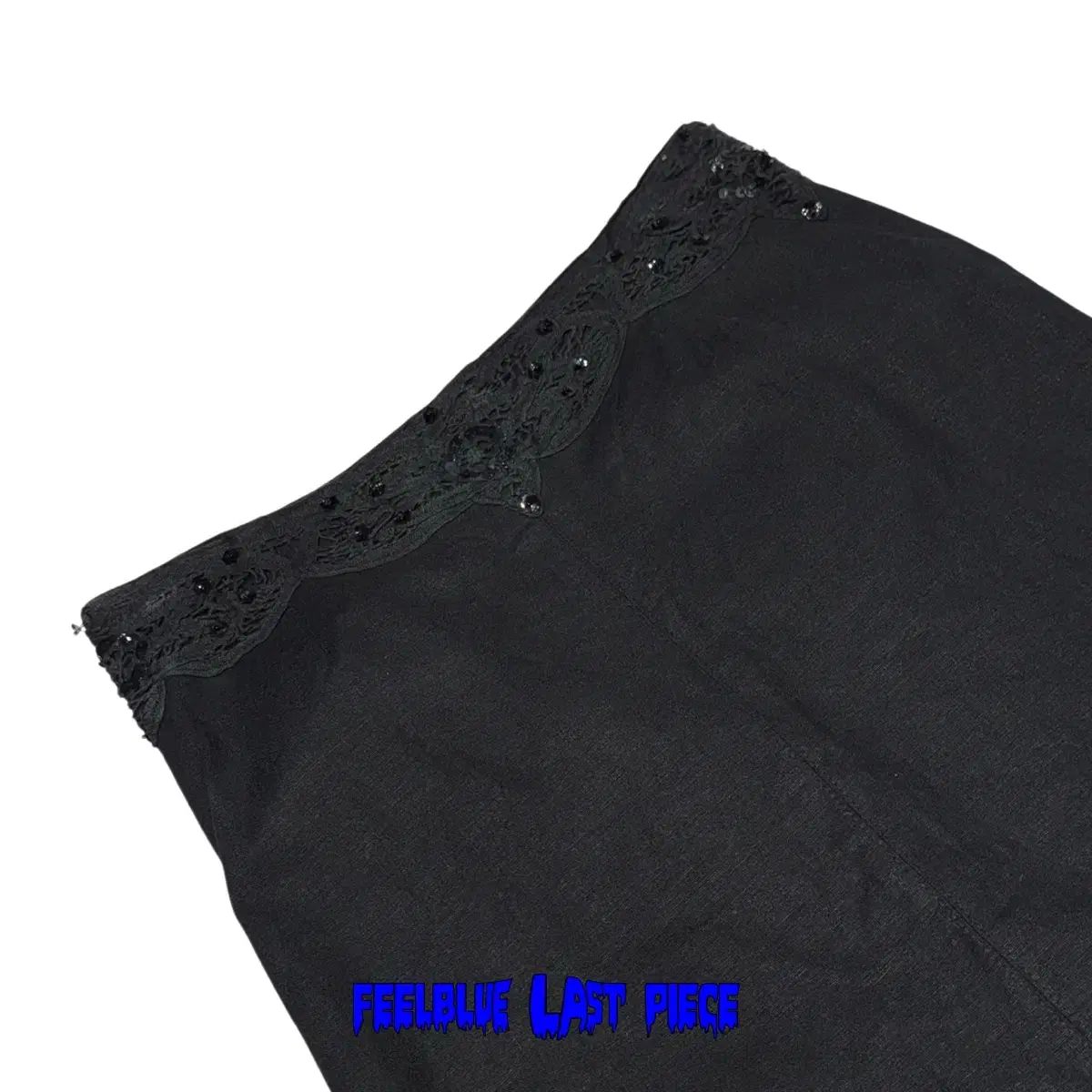 goth fairy Black Linen Midi Skirt GULLKHAN_COM