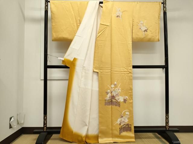 平和屋着物□訪問着 草花文 金彩 正絹 逸品 CAAV0867ou - メルカリ 
