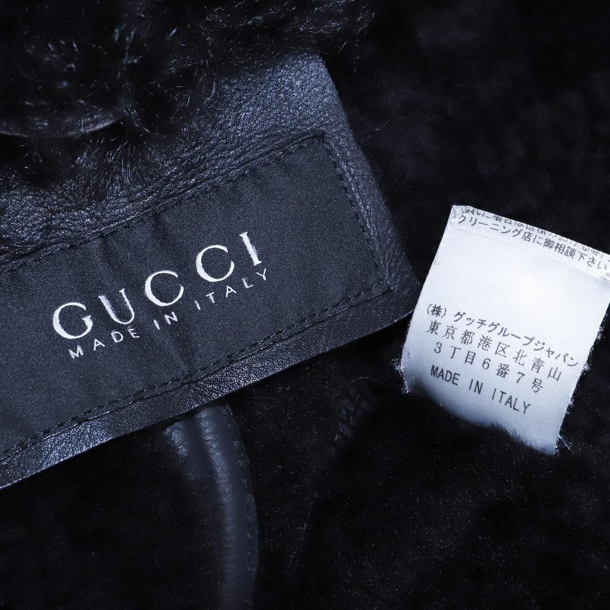極美品★GUCCI★現行タグ★GG★本革★ダウン★ジャケット★ブルゾン ✨未使用に近い✨XL 近年モデル グッチ GG ダウンジャケット ブラック