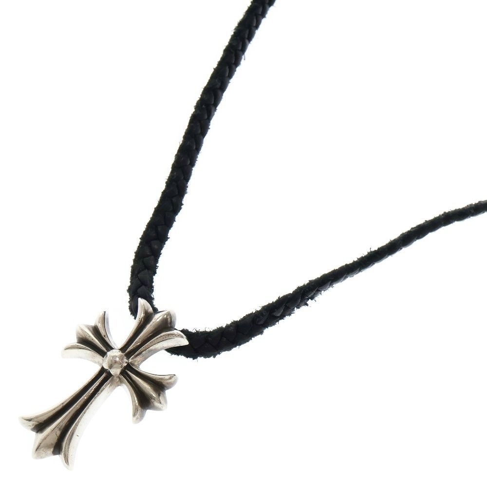 CHROME HEARTS クロムハーツ CH CRS SMLスモールCHクロス BC ボロチップブレイド ネックレス シルバー BCA220
