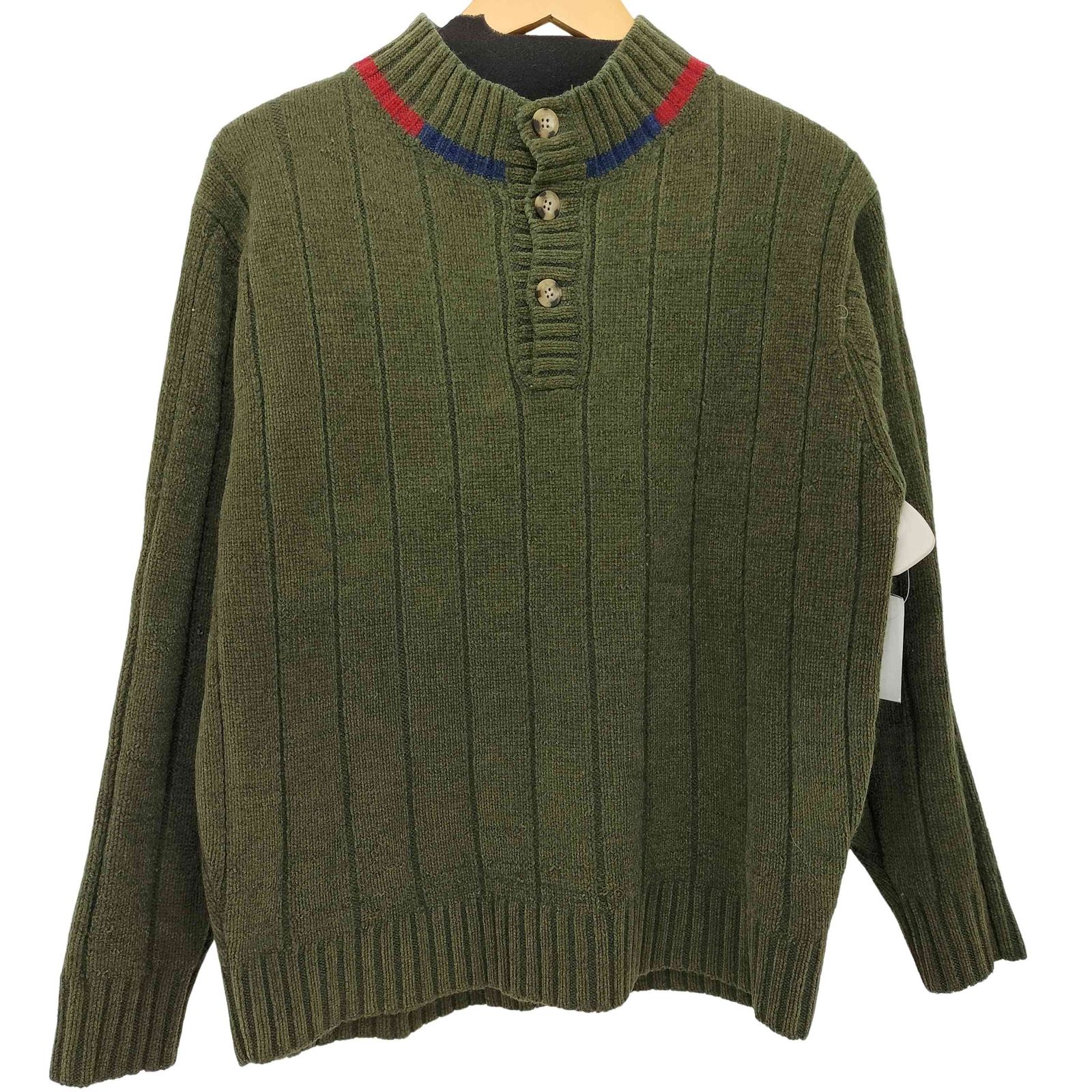 チャップスラルフローレン CHAPS RALPH LAUREN ハーフボタンモックネックニット メンズ  M