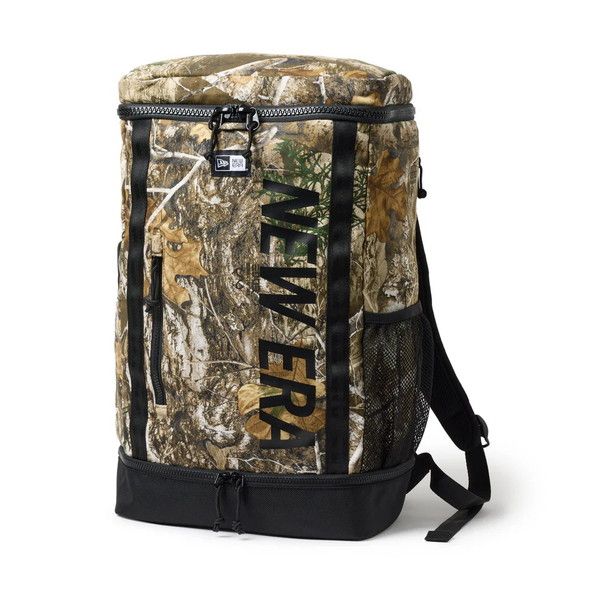 ニューエラジャパン タックルバッグ ボックスパック 32L プリントロゴ リアルツリーカモ