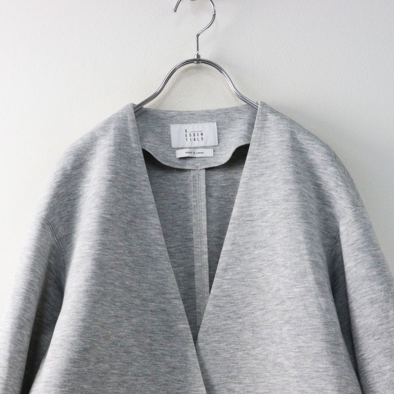 ソージュ 美品 ノーカラージャケット 羽織り S 洗える スーツ ライト