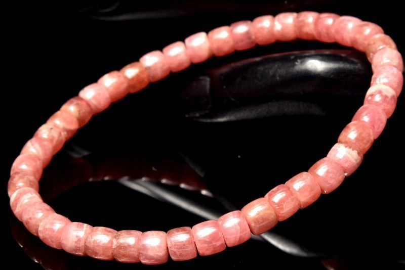 1点物】アルゼンチン産 インカローズ 4x5mm チューブ ブレスレット