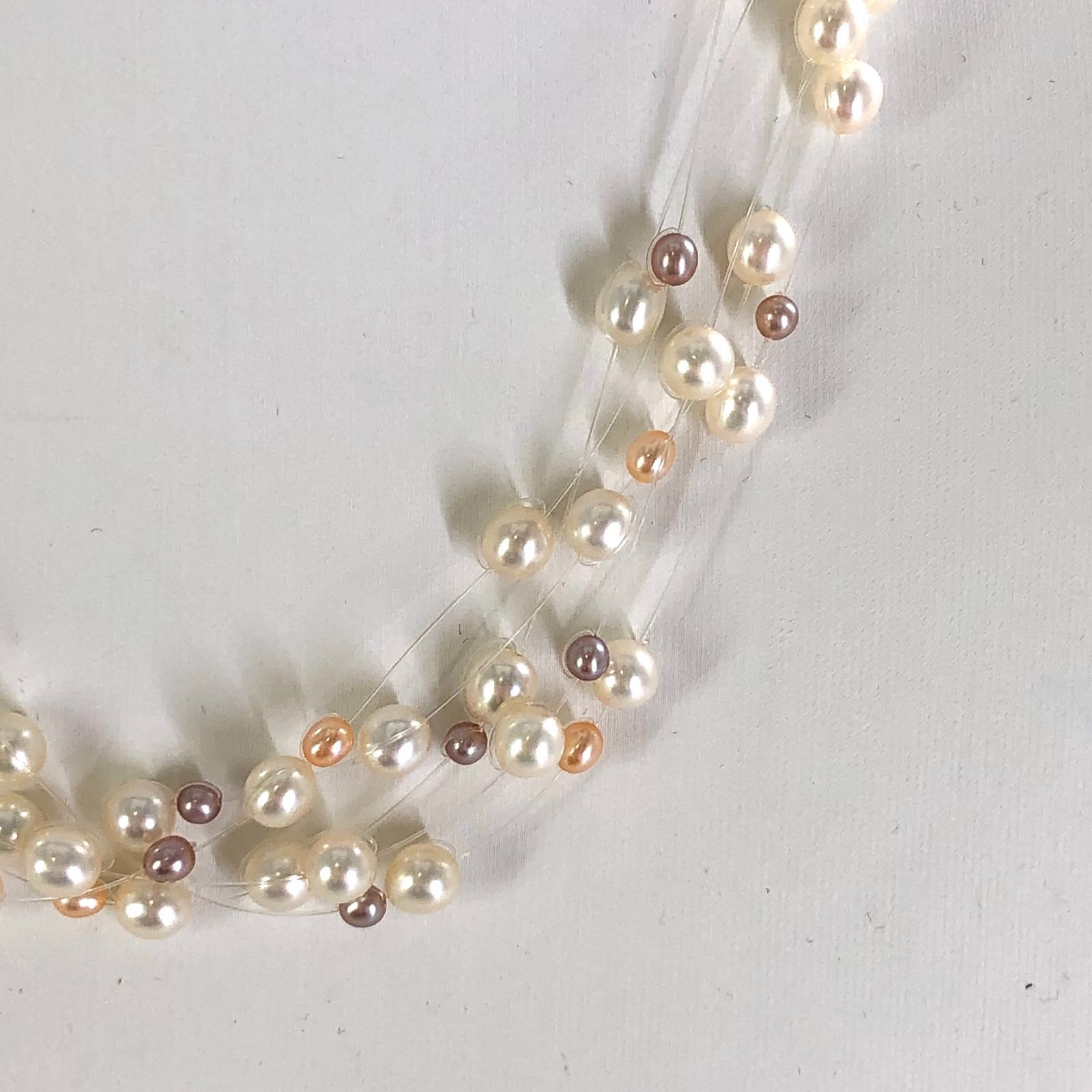 TASAKI タサキ 5連ワイヤーパールネックレス マルチカラー 総重量11.8g 