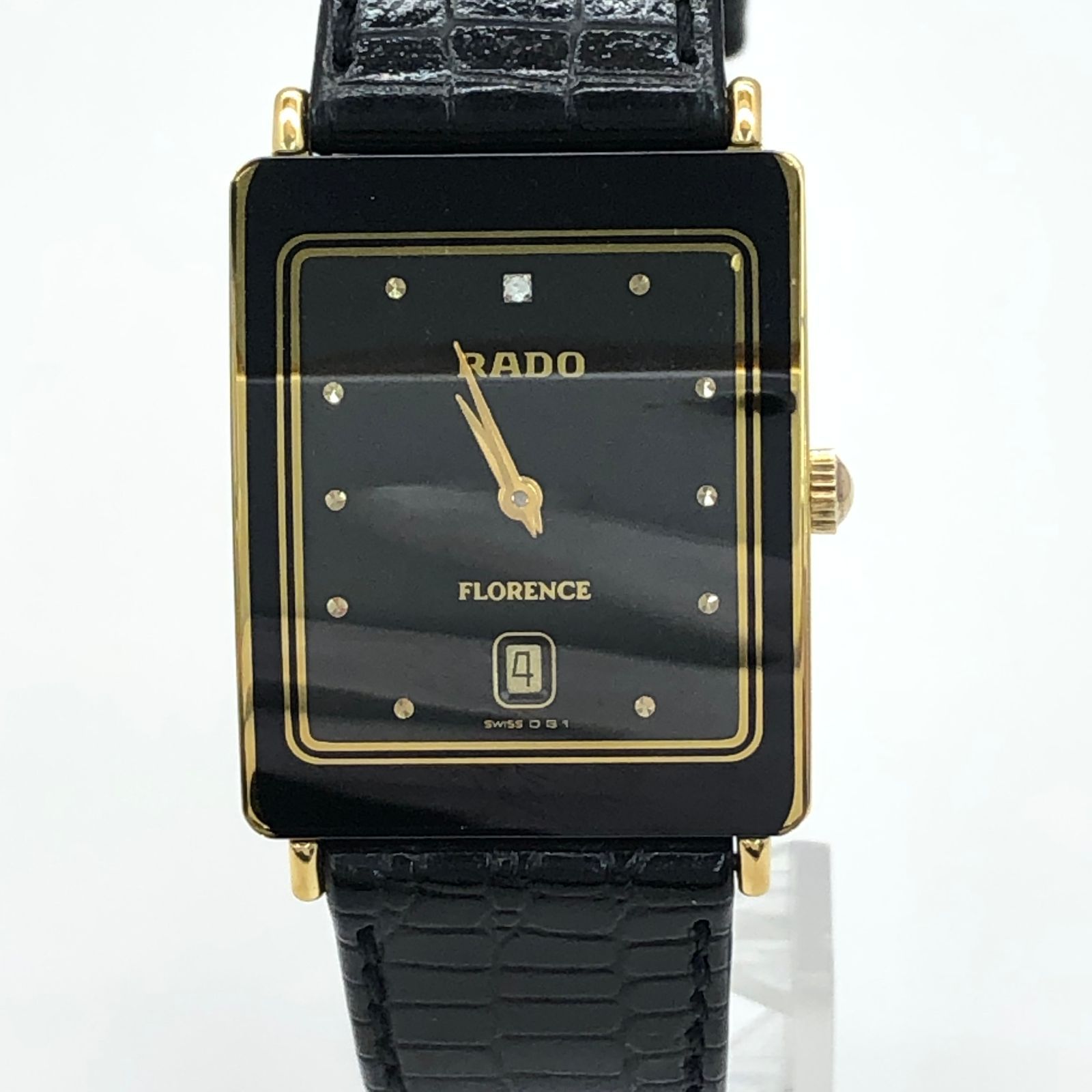 RADO sapphire crystal レディース腕時計 黒×ゴールドカラー-