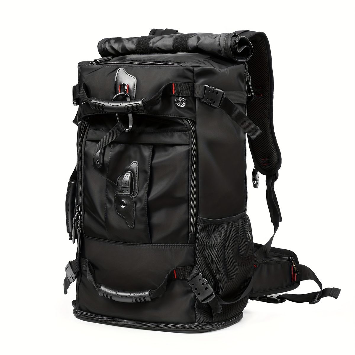 高機能3WAY トラベルリュック 70L 大容量 コンバーチブルダッフルバッグ ノートPC収納 シューズ収納 オックスフォード生地 耐久性 スポーツ ハイキング 旅行 帰省 ギフトに最適 ブラック ナイロンブラック70L