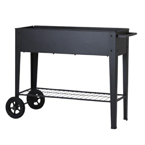 花 観葉植物用ポット ブラントトローリー BK STAND 1個入り 59301 ボックスタイプ パウダーコートスチール製 代引き不可 大型プランター FARM p221