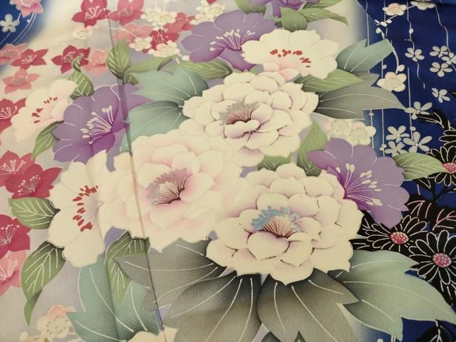 平和屋着物▽豪華振袖 草花文 金彩 正絹 逸品 AAAY1842ck - メルカリ 