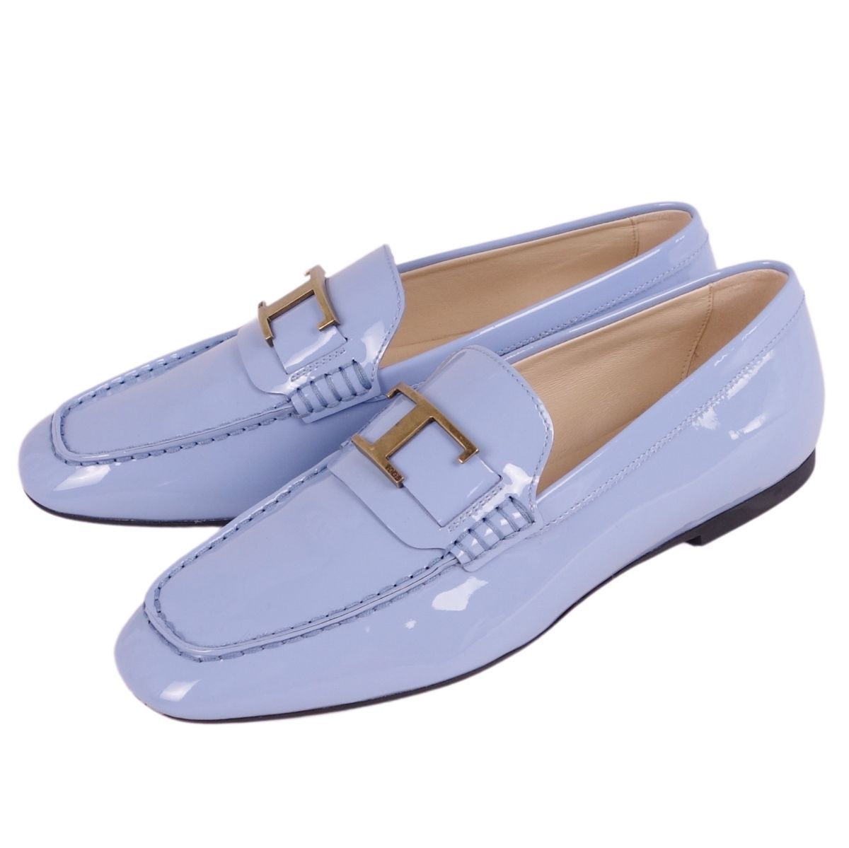 未使用 トッズ TOD'S ローファー Tタイムレス T金具 エナメルレザー