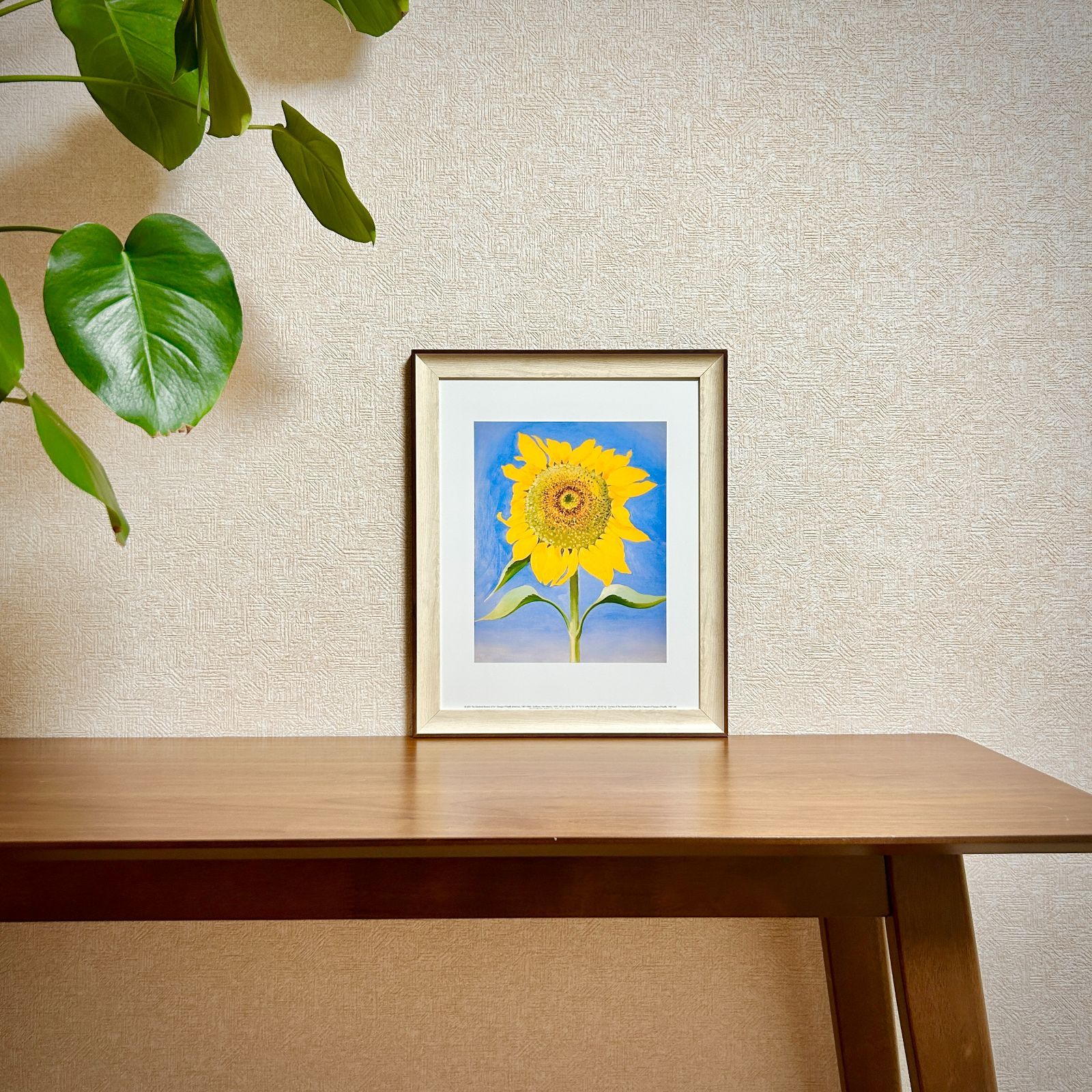ジョージア・オキーフ 「ひまわりSUNFLOWER」　額付き 高級アートプリント ジョージア・オキーフ 「ひまわりSUNFLOWER」 額付き 高級アート