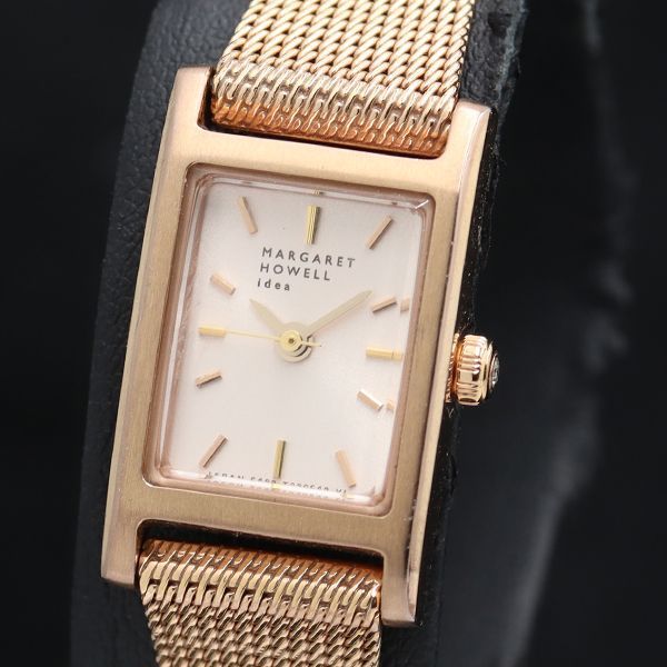 稼働 MARGARET HOWELL 腕時計 スクエア カットガラス 180