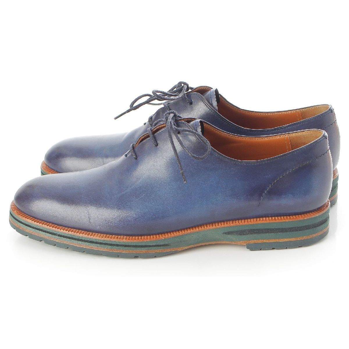 ベルルッティ レザー アレッシオ レースアップ ドレスシューズ ブルー 8.5 BERLUTI - ベルルッティ レザー アレッシオ レースアップ ドレス