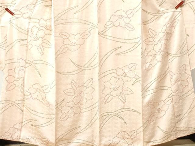 平和屋着物○豪華振袖・長襦袢セット 絞り 椿 正絹 逸品 CAAW8761yc