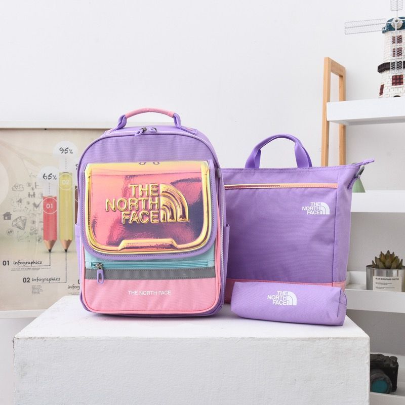 全 ザノースフェイス THE NORTH FACE KIDS PREPPY AIR SCH PACK II バックパック リュック LAVENDER NM2DP02U 4点セット