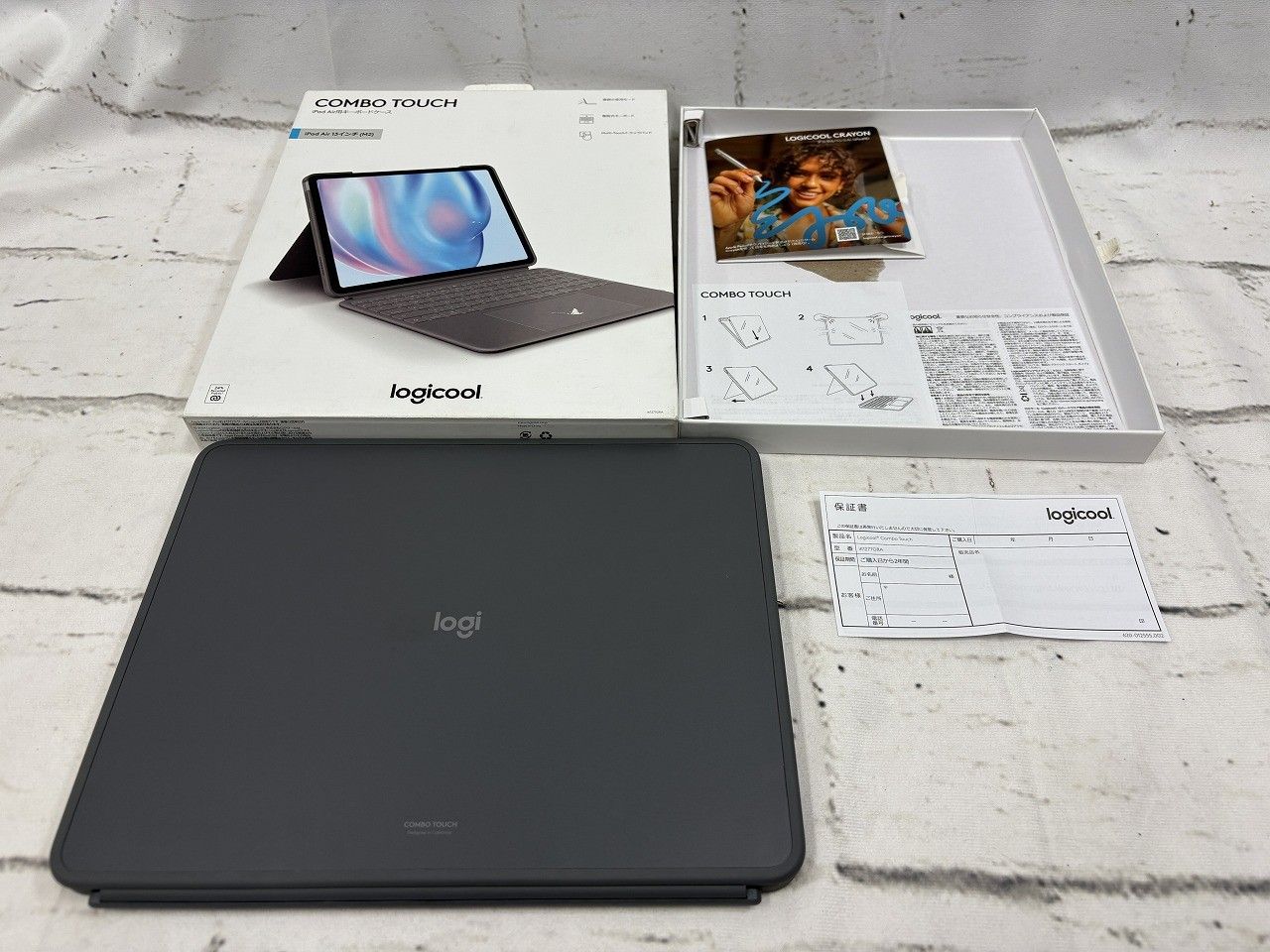 ♥品 Logicool ロジクール Combo Touch iPad Air 13インチ M3 - M2 iK1277GRA キーボード付きケース オックスフォードグレー