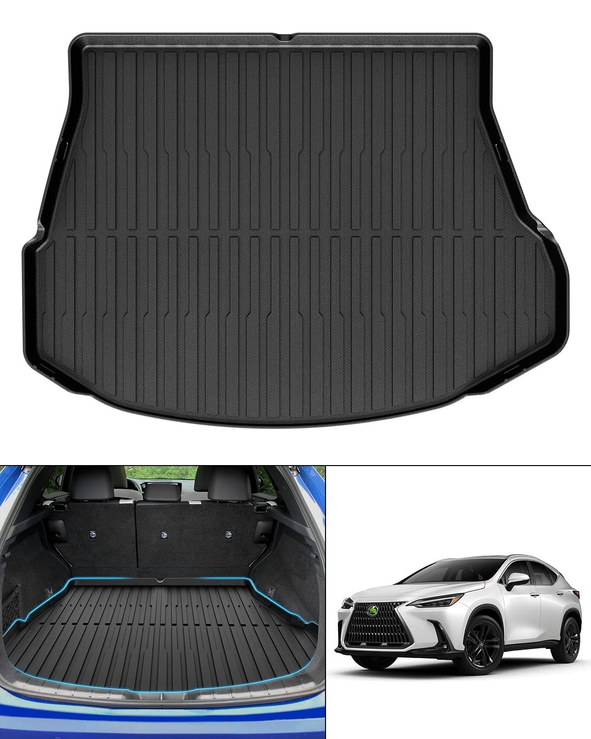 Mixsuper レクサス NX 20系 3Dラゲッジマット ラゲッジトレイ トランクマット Lexus NX 2代目 250 350 350h 450h 2021年11月~現行 種 設計 立体成型 立体カーゴマット TPE素材 防水 耐摩擦