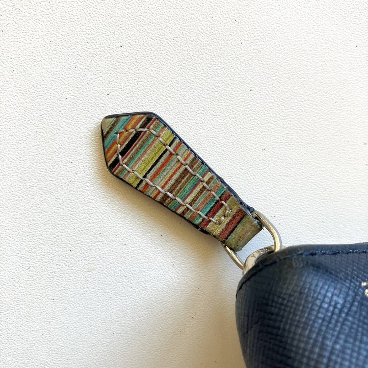 ポールスミス Paul Smith 長財布 ジップストローグレイン2 ネイビー