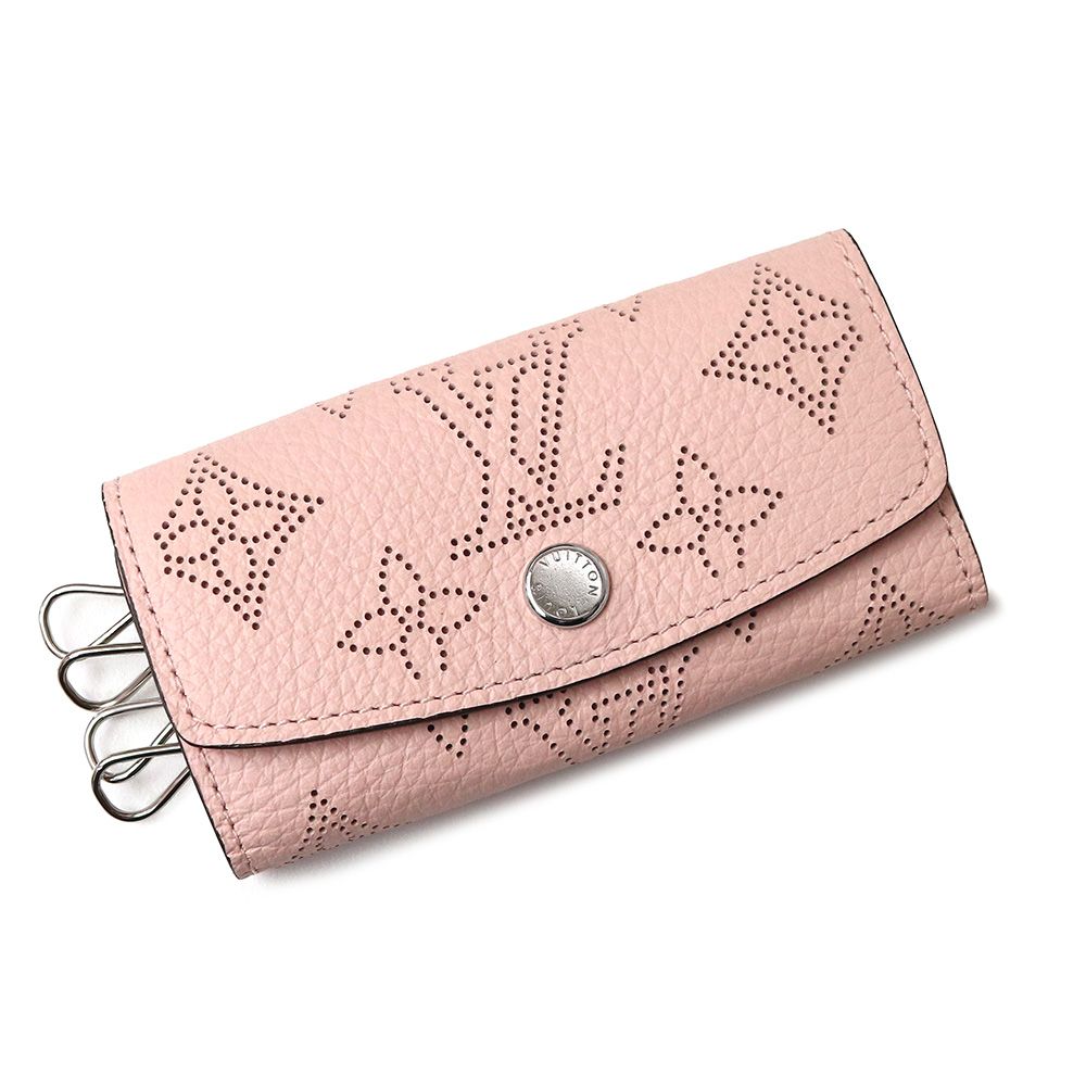 ルイ ヴィトン ミュルティクレ 4 キーケース モノグラムマヒナ レザー ローズジャスミン ピンク シルバー金具 M82760 LOUIS VUITTON