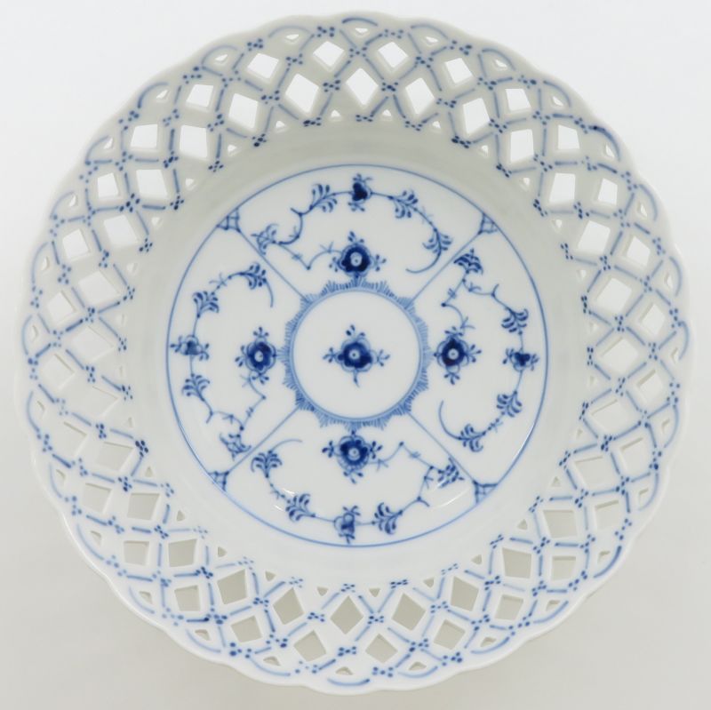 ロイヤルコペンハーゲン　ブルーフルーテッド　フルレース　フルーツバスケット ロイヤルコペンハーゲン ボウル□ブルーフルーテッド フルレース Royal