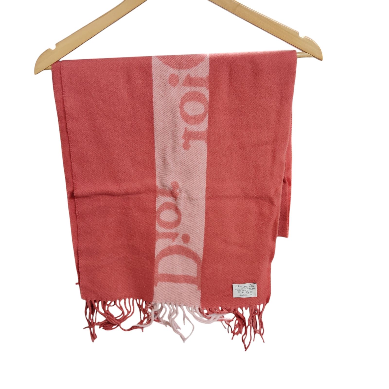 Christian Dior ディオール　フリンジ マフラー　ストール 未使用】 Christian Dior ディオール フリンジ マフラー ストール 大判