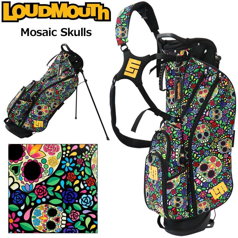 ラウドマウス 8.5型 軽量 スタンドバッグ  Mosaic Skulls モザイクスカルズ LM-CB0021 772988(342) 新品【Loudmouth正規販売店】