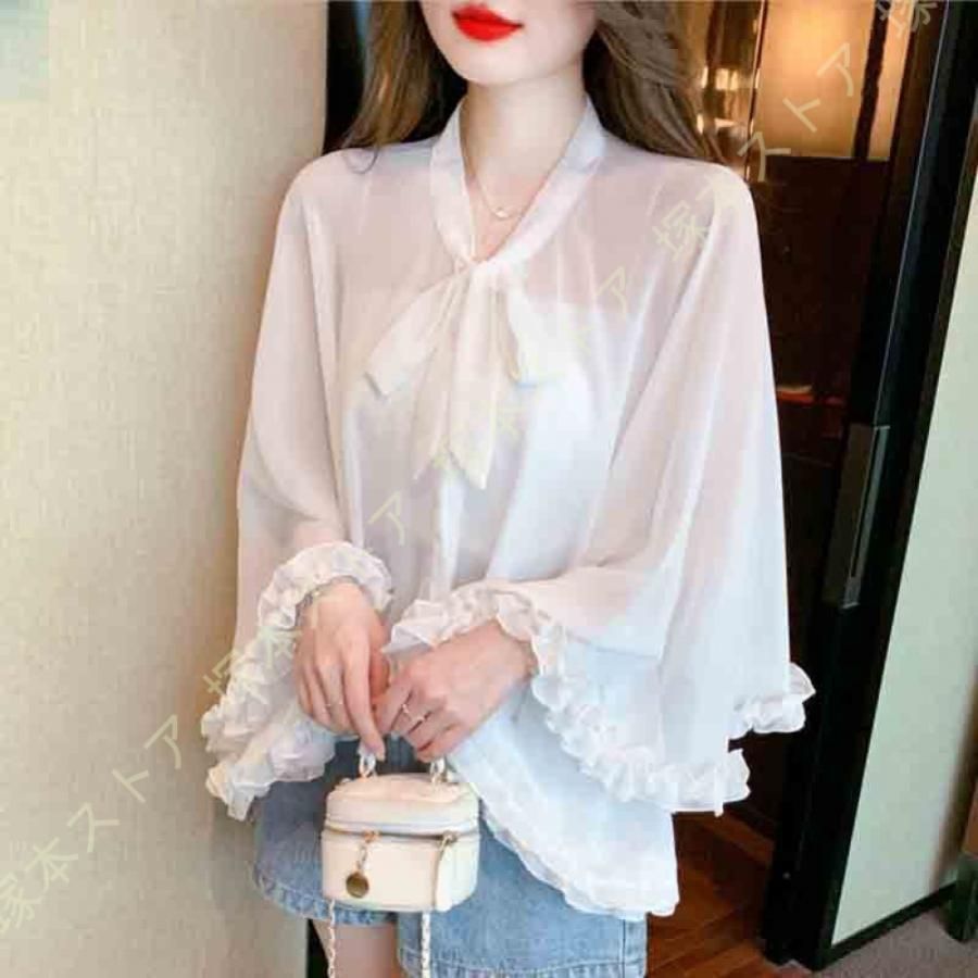 レディース カーディガン 夏 長袖 シフォン ボレロ 体型カバー 二の腕カバー 大きいサイズ フリル付き シフォンボレロ アウター 紫外線対応 無地 日焼け