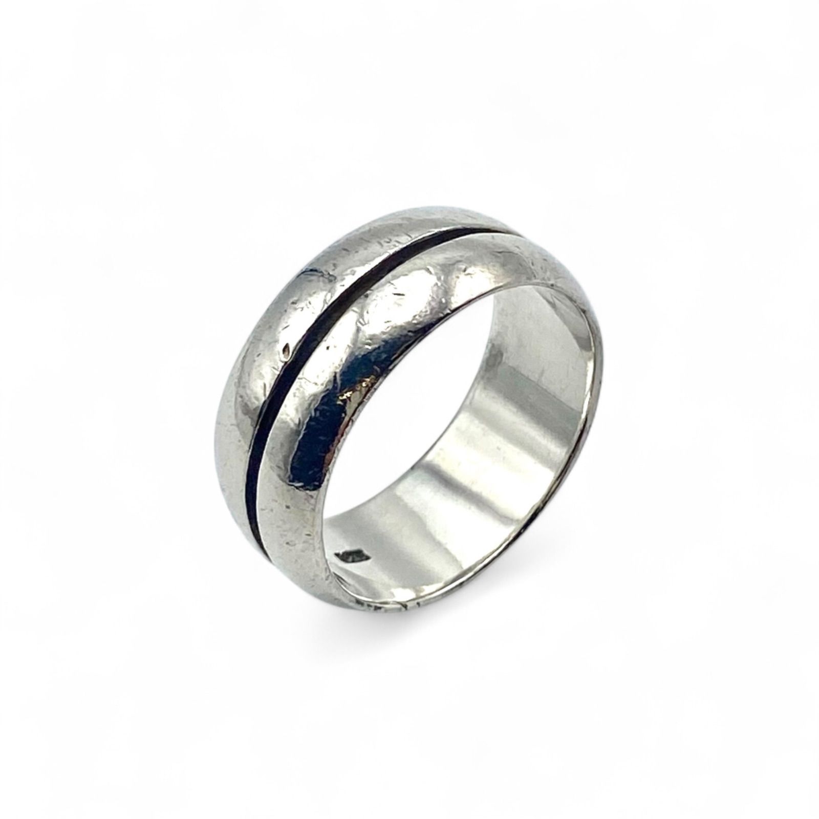グリッドライン】シンプル Silver 925 刻印 00s Vintage Ring シルバー 
