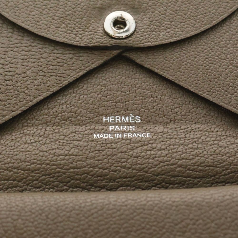 HERMES (エルメス) カルヴィ デュオ レザーカードケース コイン