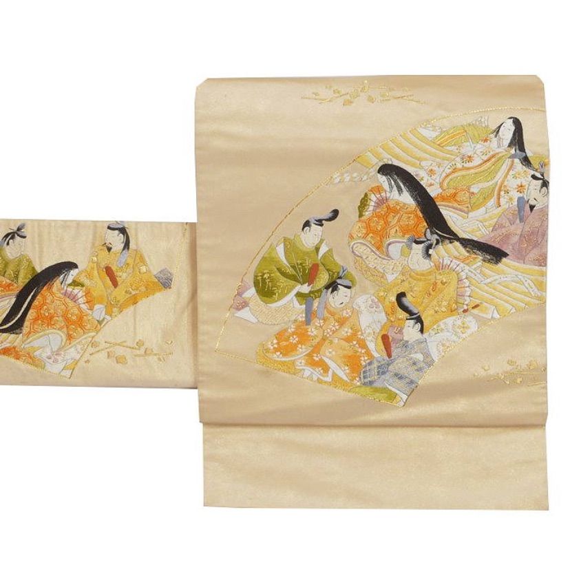 袋帯 フォーマル 日本刺繍 きもの帯 仕立て上がり フォーマル着物 金箔 観劇 お稽古 舞台 訳あり 十二単