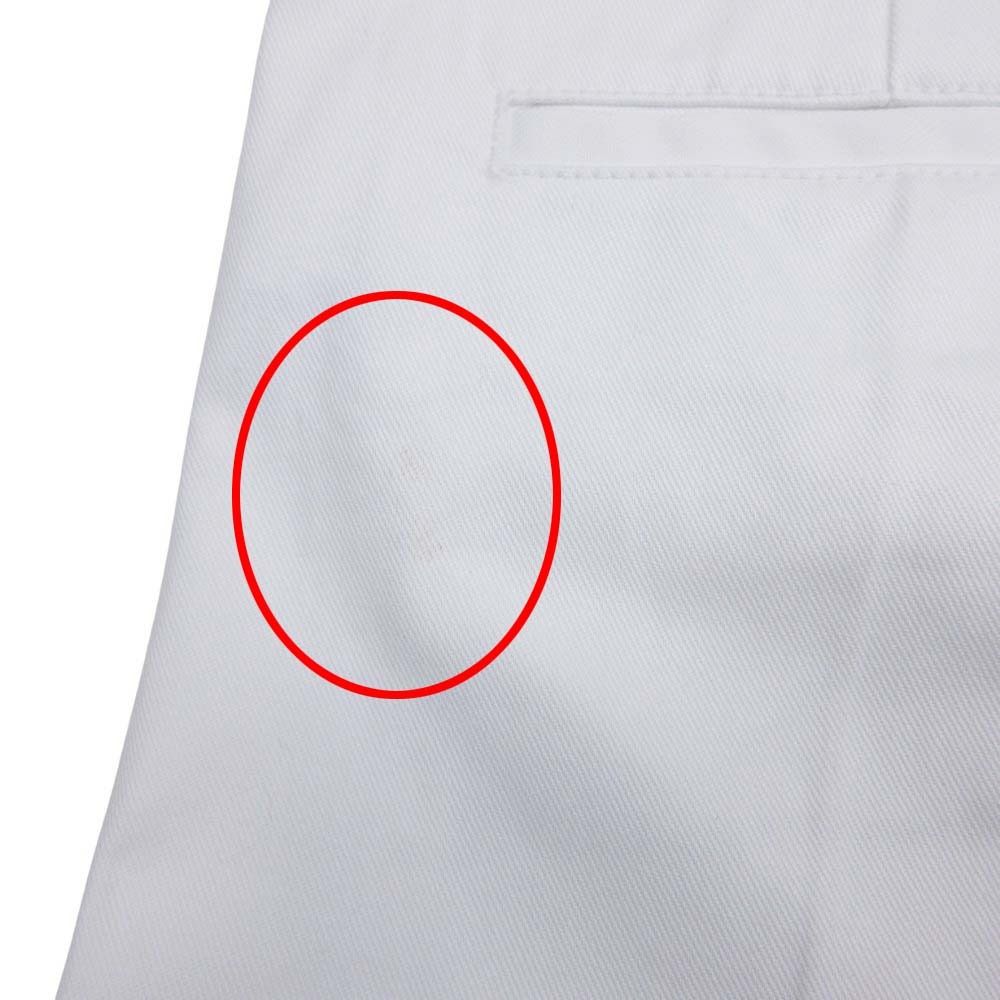  19 aw RAF SIMONS ラフシモンズ Wide fit pants with knee patches ワイド フィット パンツ コットン 48 白 メンズ 古着 ワイドパンツ イージーパンツ パンツ