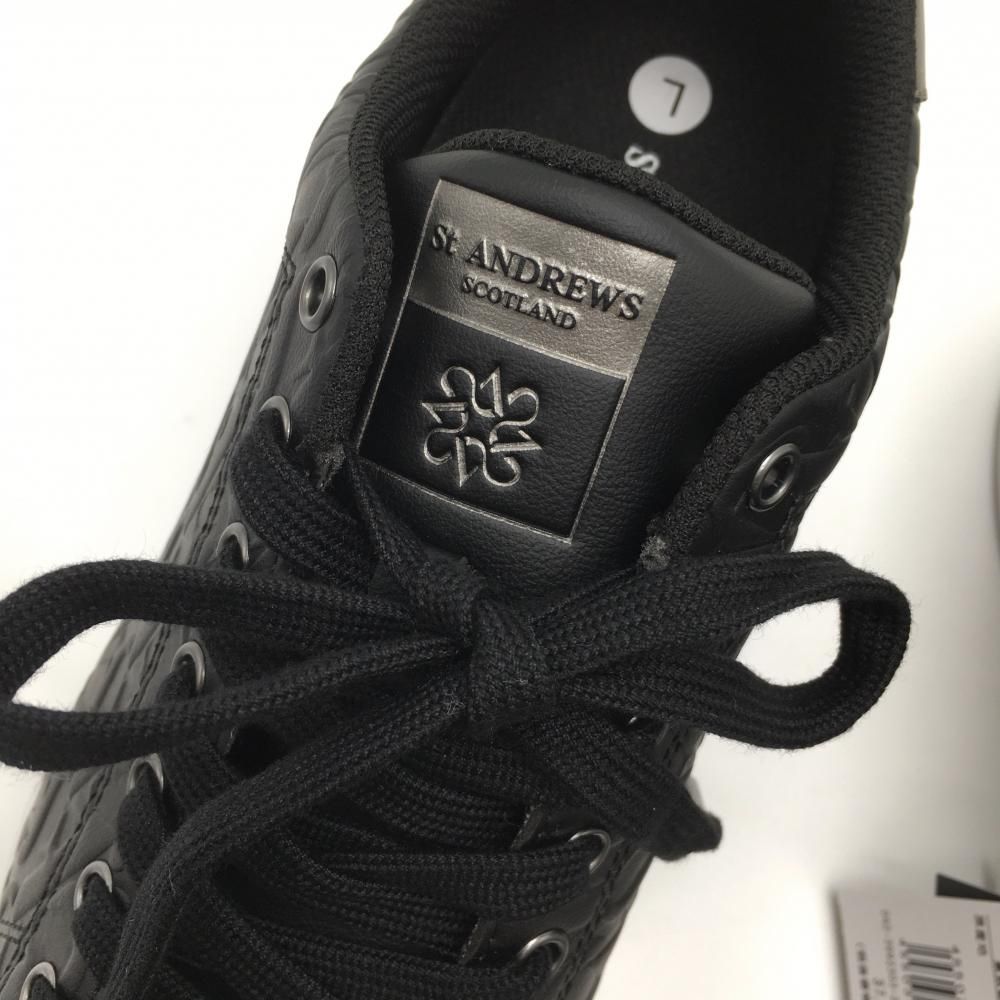St.Andrews - 【新品】セントアンドリュース ゴルフシューズ 黒 042-3992303 ロゴ柄  メンズ L(25.5～26.0相当） ゴルフウェア 2023年モデル St ANDREWS St.Andrews - 【新品】セントアンドリュース ゴルフシューズ 黒