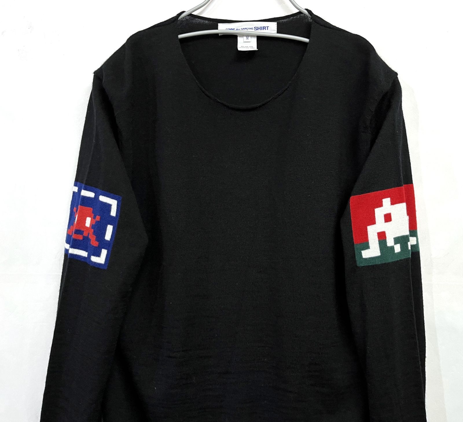 COMME des GARCONS SHIRT x Invader｜fine wool blend jacquard jumper 
