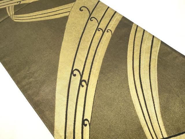 平和屋着物○澤屋重兵衛 六通柄袋帯 吉祥文 金糸 引箔 正絹 逸品