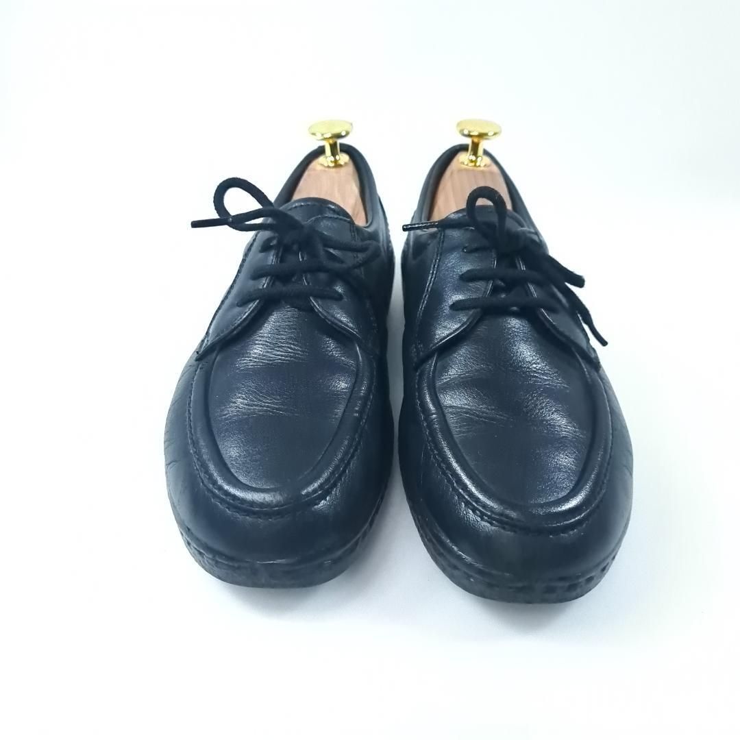 美品 ボンステップ ビジネスシューズ Uチップ レザー ブラック 25.5 3E Bon Step OTSUKA 革靴 Uチップ レースアップ コンフォート 23cm