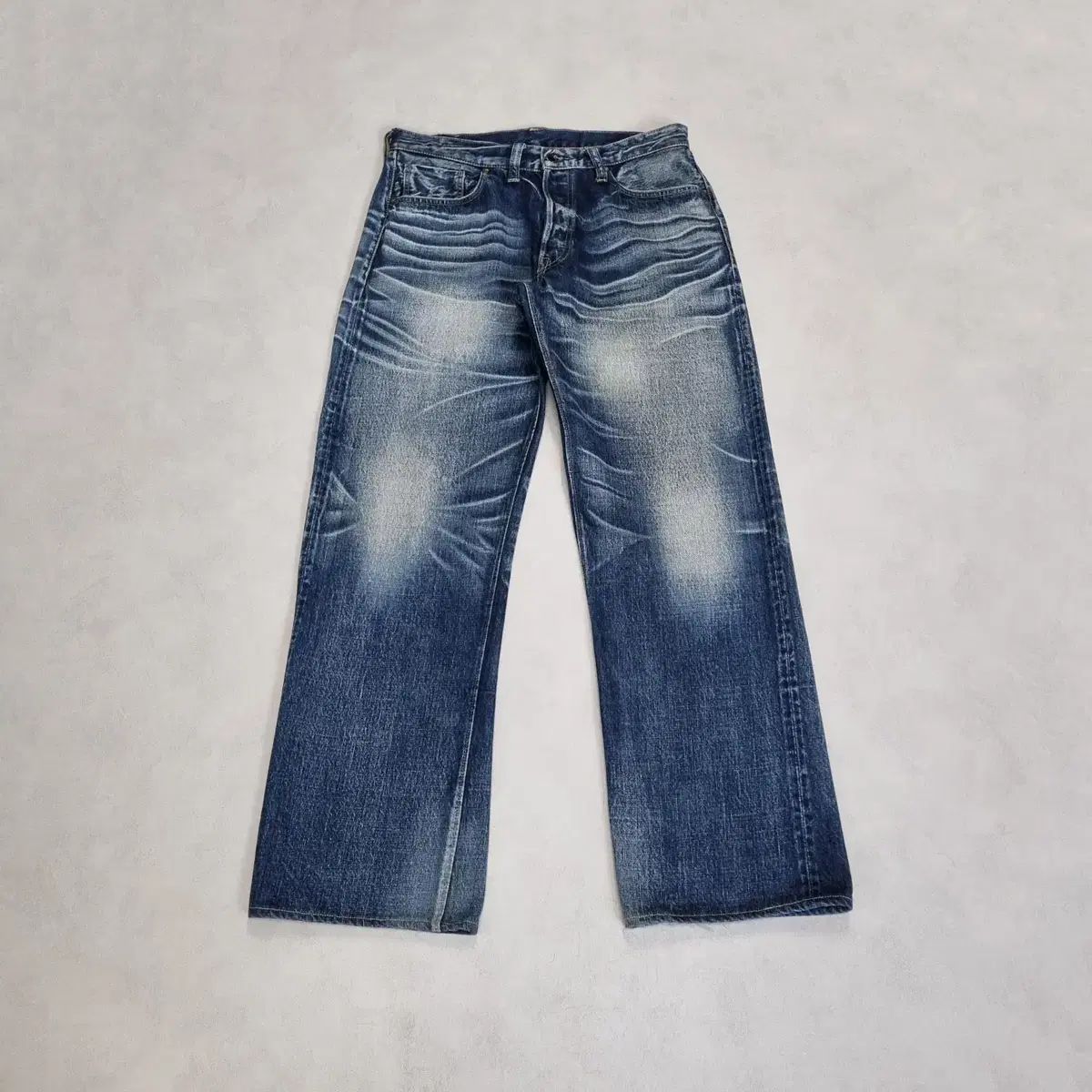 SUGAR CANE ウォバッシュ ペインターパンツ 美品 紺白 ３４×32 SUGAR CANE ウォバッシュ ペインターパンツ 美品 紺白 34×32 PANTS