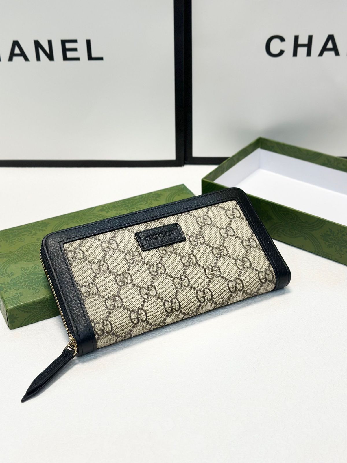 今日 GUCCI グッチ ブラック 20x10 ワンジップ ハンドバッグ -WTO輸入1