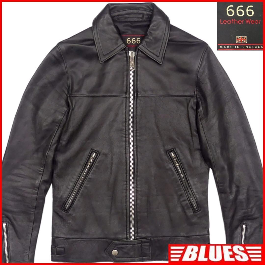 666ライダースジャケット 666 ライダース ジャケット 本革 シングル レザー 32 黒 HH9555 - メルカリ