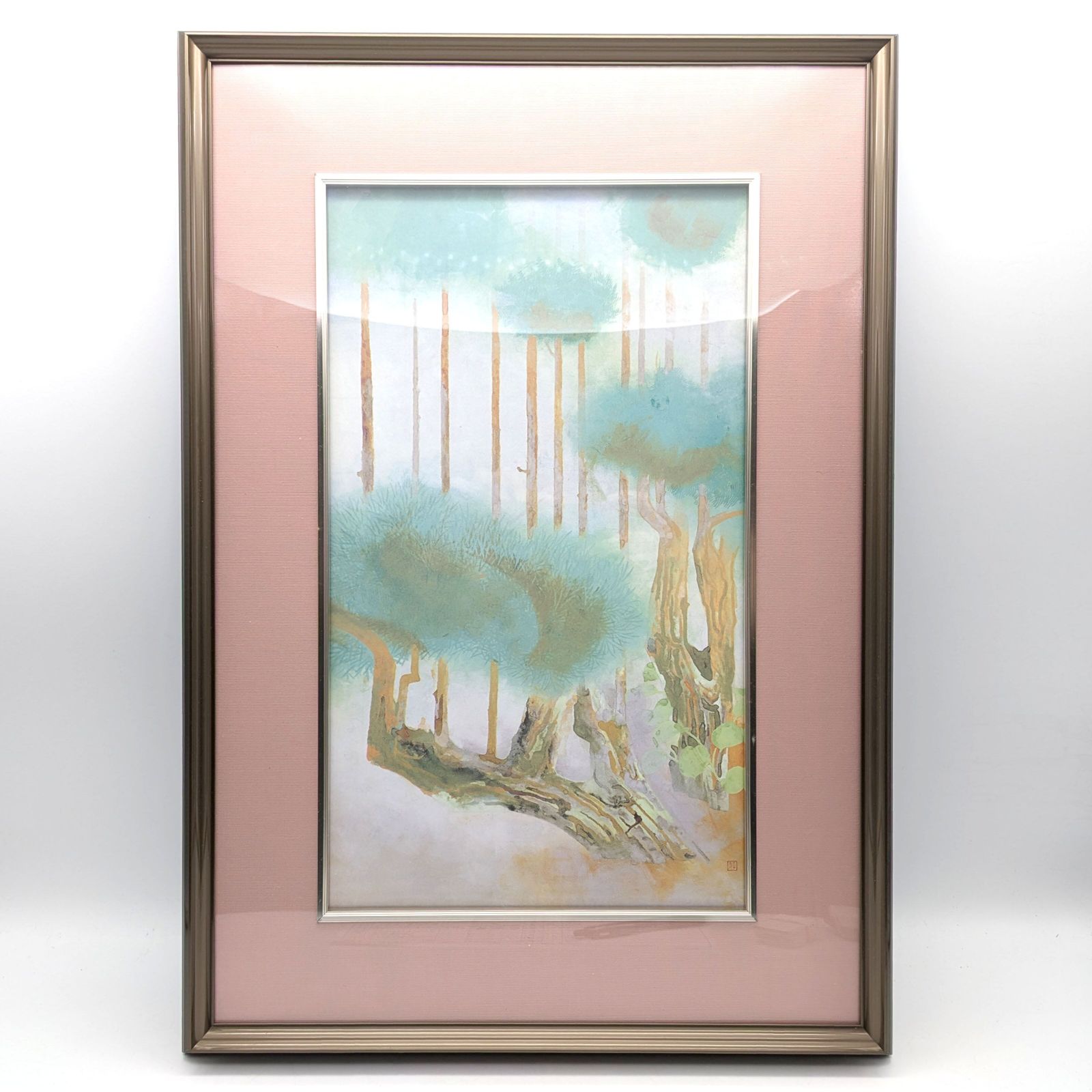 奥村土牛画伯 「北山杉」アートレリーフ 奥村土牛・『北山杉』・アートレリーフ・複製画・No.241020-10