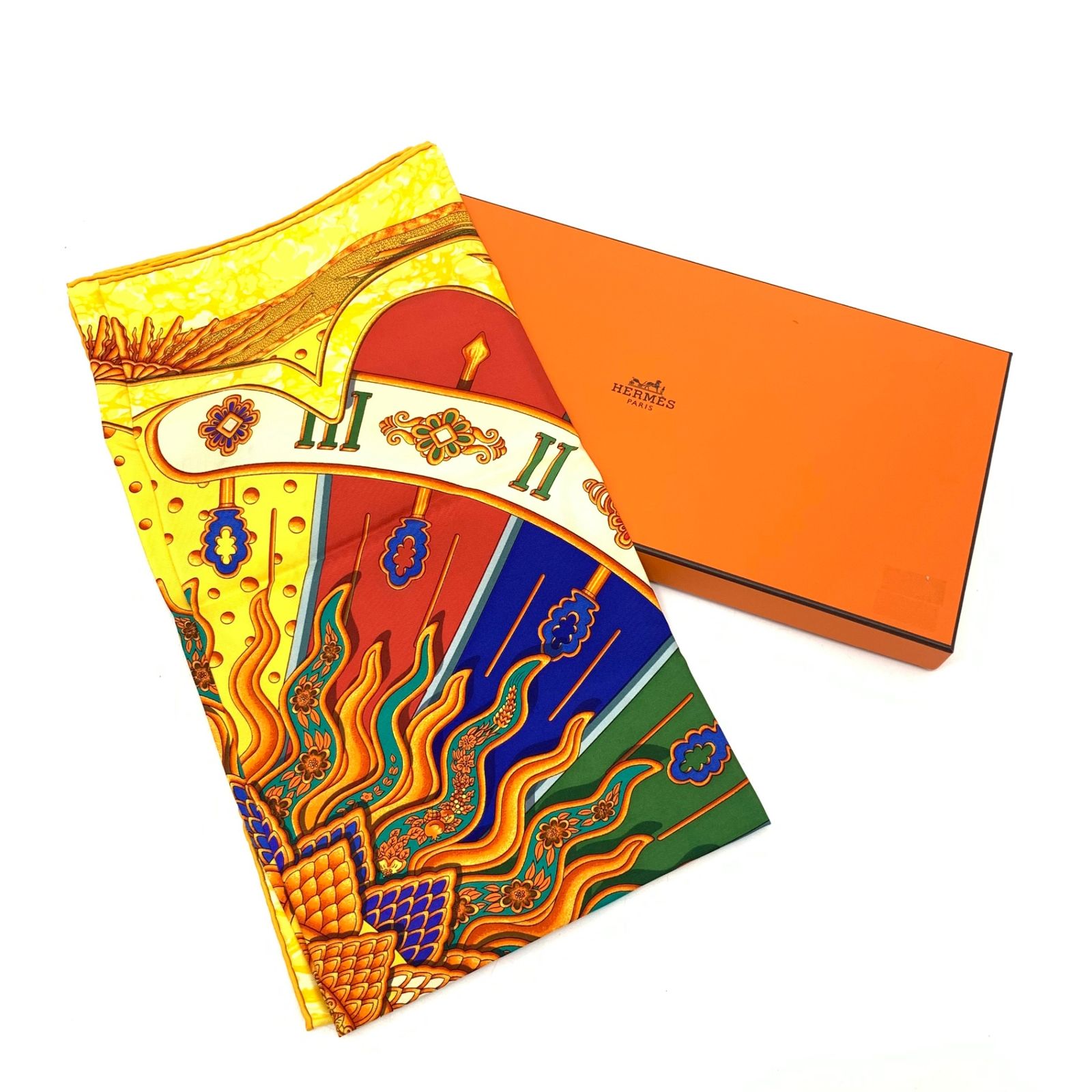 未使用級 HERMES エルメス スカーフ カレ90 CARPE DIEM 今日一日 未使用級 HERMES エルメス スカーフ カレ90 CARPE DIEM 今日一日