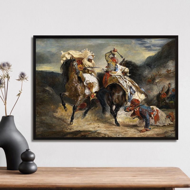 A2サイズ ドラクロワ ポスター 異教徒(ジャウル)とハッサンの戦闘 ウジェーヌドラクロワ アートポスター ドラクロア(rossografico 15-100124_a2)