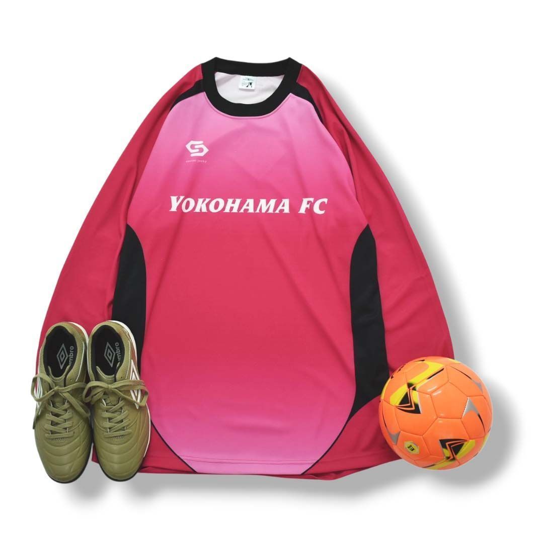 横浜FC選手支給品ジャージ サッカージャンキー 横浜FC ハーフコート 横浜FC 選手支給品