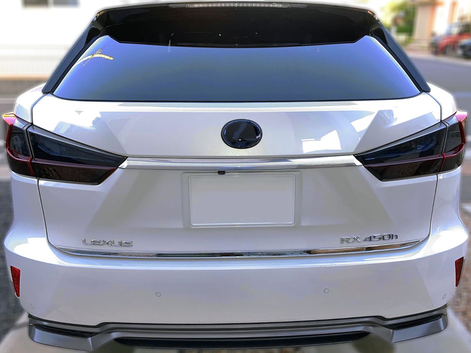 Tint+カット済み エンブレム スモークフィルム レクサスRX 20系(スモーク20％ 前後セット) RX200t/RX350/RX450h AGL20W/GGL20W/GYL20W型