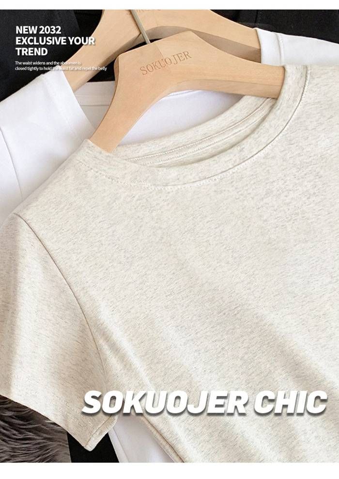 tシャツ レディース 半袖 カジュアル 半袖tシャツ 無地 シンプル トップス カットソー クルーネック ラウンドネック ショート丈 韓国ファッション 楽天市場】tシャツ レディース 半袖 カジュアル 半袖tシャツ