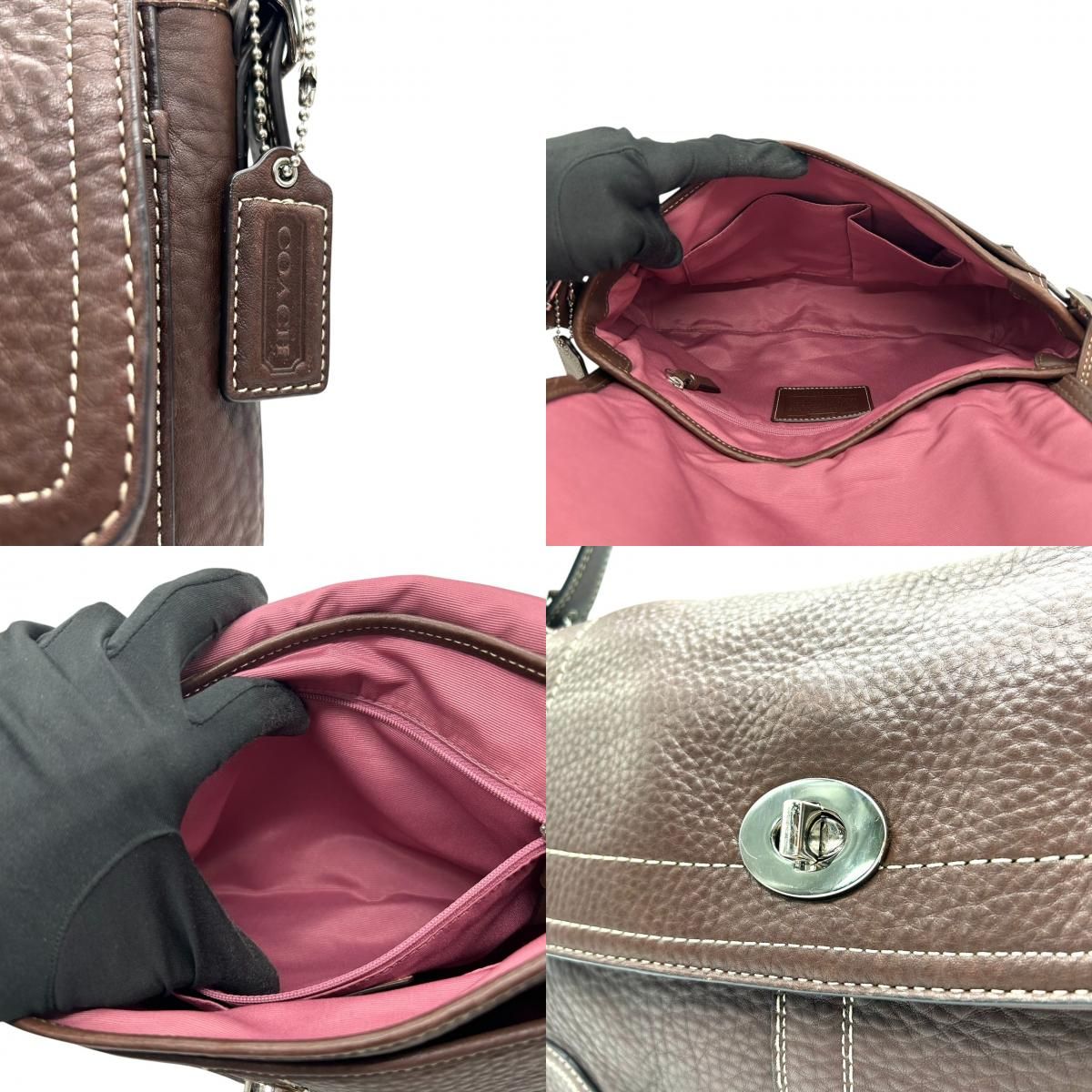 COACH コーチ ショルダーバッグ F13957 斜め掛け可 自立可 レザー 本革  