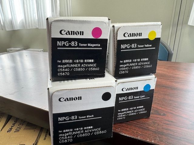 キャノントナー4本セット NPG-83 ブラック シアン マゼンタ イエロー 全てオレンジシール無しです MARWIL-DEMENAGEMENTS_CH