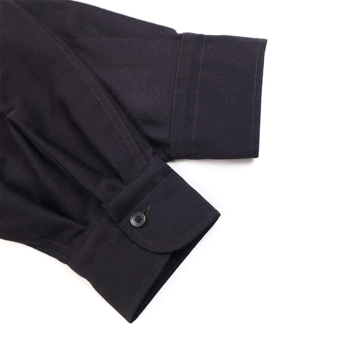 COMOLI コモリ 22AW ウールモールワークシャツ ネイビー 3 W03 COMOLI コモリ 22AW ウールモールワークシャツ ネイビー 3 W03