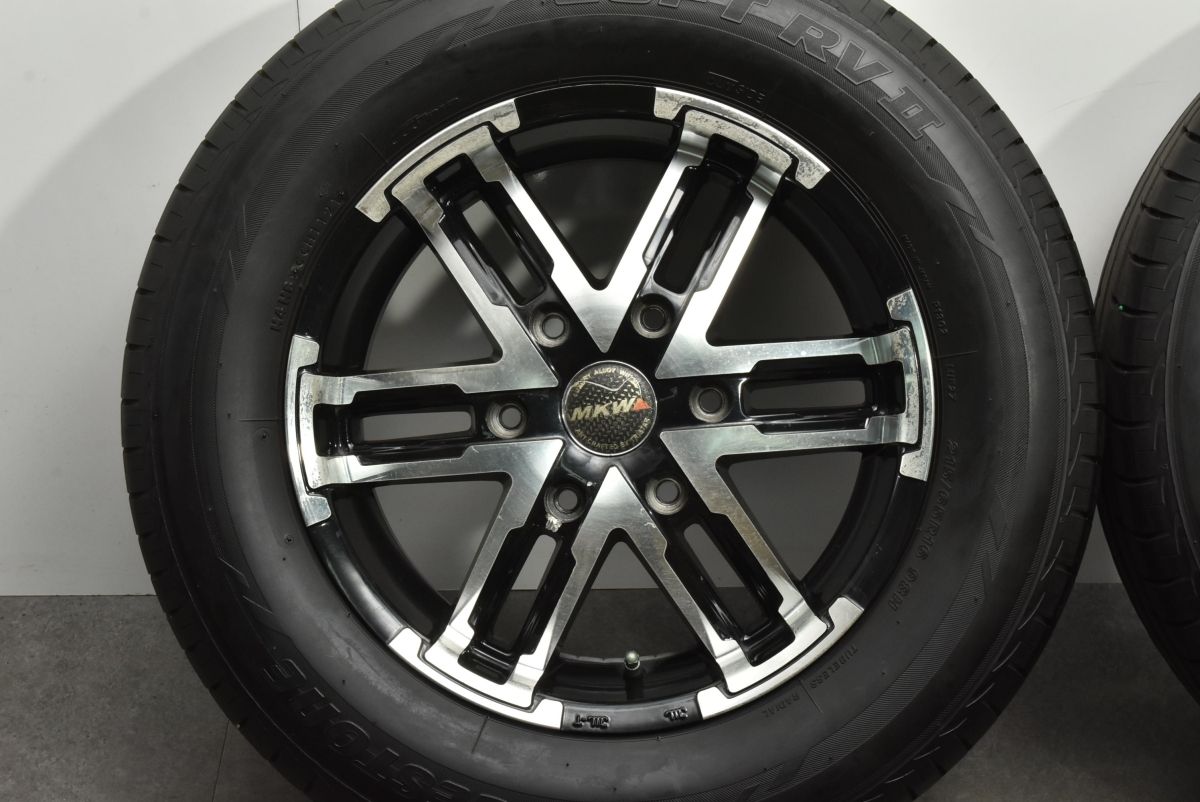 バリ溝】MKW MK-55 16in 6J +35 PCD139.7 ブリヂストン ルフト RVII