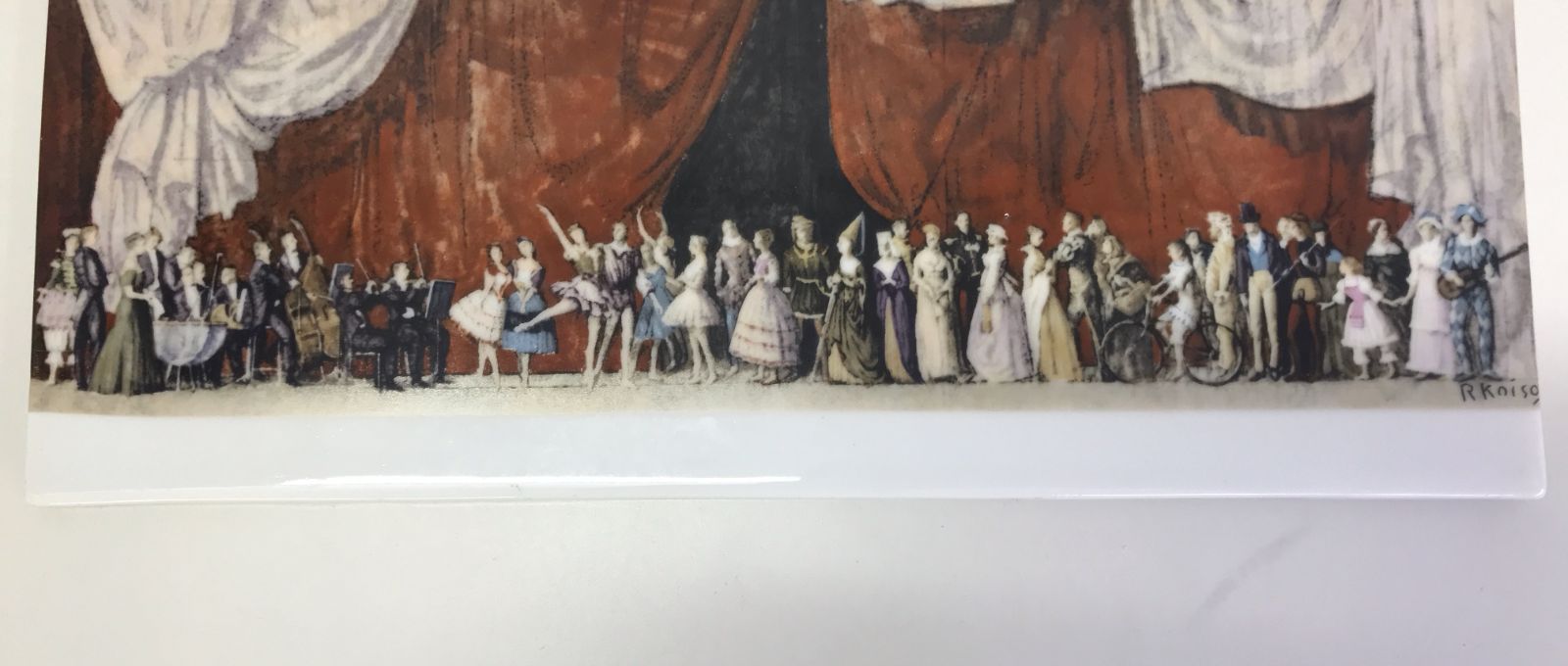 小磯良平 1973年神戸文化ホール開館記念 陶板画 絵画 「舞台の上