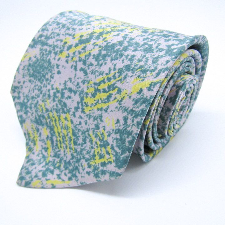 ブリオーニ ブランド ネクタイ 総柄 シルク イタリア製 PO メンズ グレー Brioni